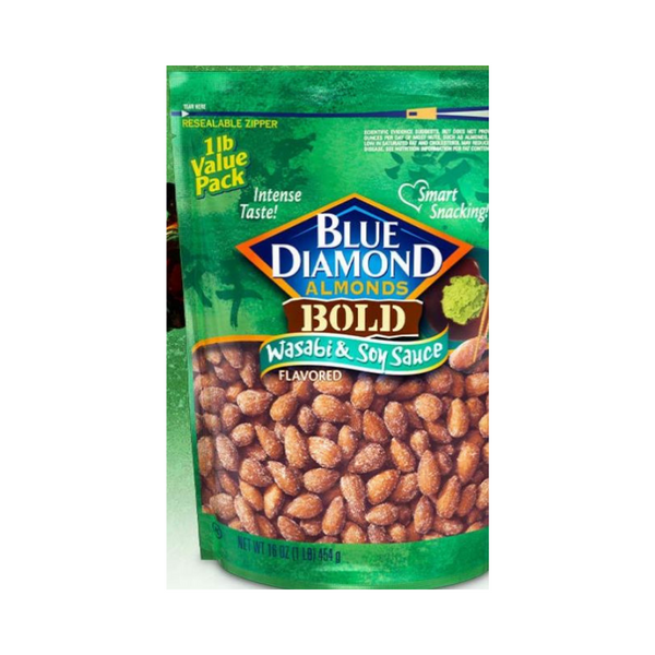 16-oz Blue Diamond Almonds: Bold Wasabi & Soy Sauce