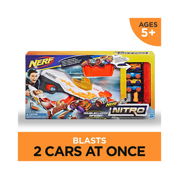 NERF Double Clutch Inferno Nitro Blaster Toy