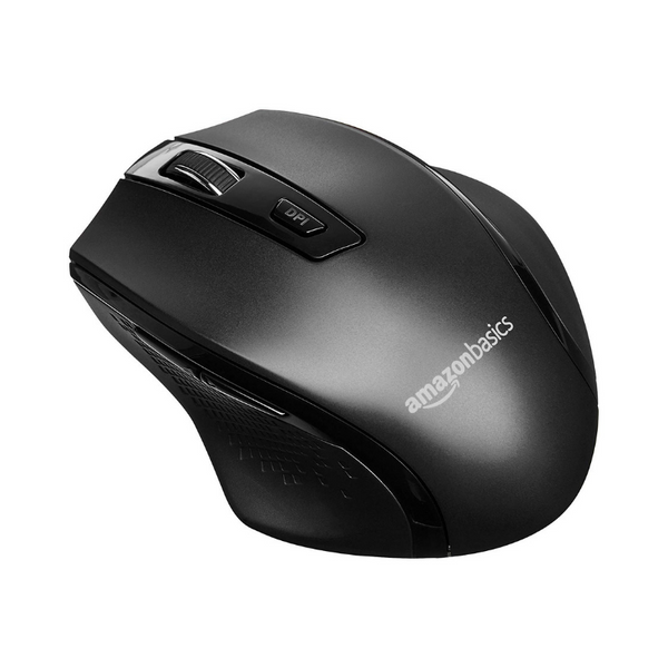 AmazonBasics Ergonomic Wireless Mouse w/ Adjustable DPI