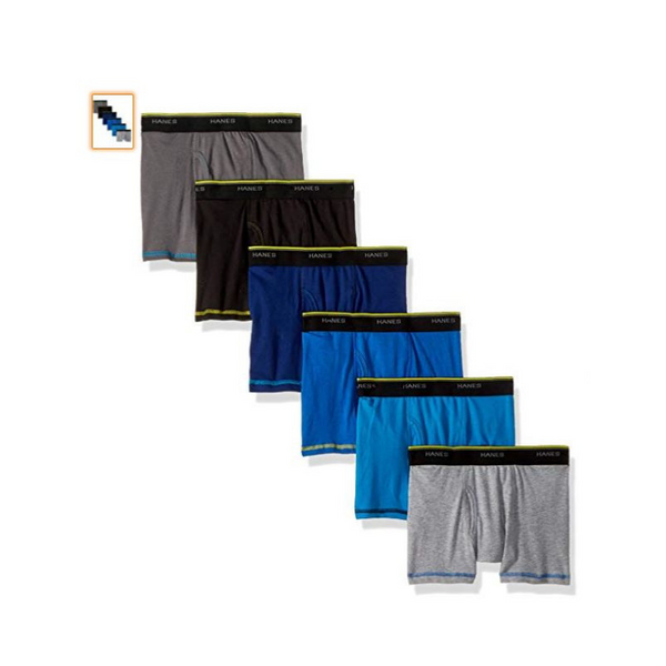 Hanes Boys' Cool Comfort Breathable Mesh Boxer Brief 6-Pack