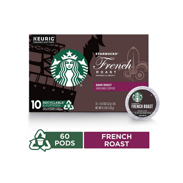 60 Starbucks French Roast Or Sumatra Roast K-Cups