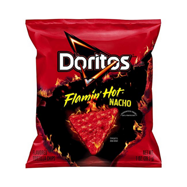 Chips de tortilla Doritos de 40 unidades de 1 oz (Flamin' Hot Nacho)