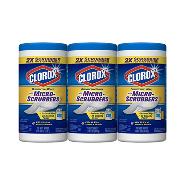 Select Amazon Accounts: 3-Pk 70-Ct Clorox Disinfecting Wipes w/ Micro-Scrubbers