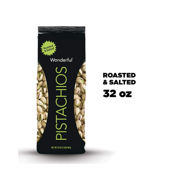 Pistachos maravillosos, tostados y salados, bolsa de 32 oz