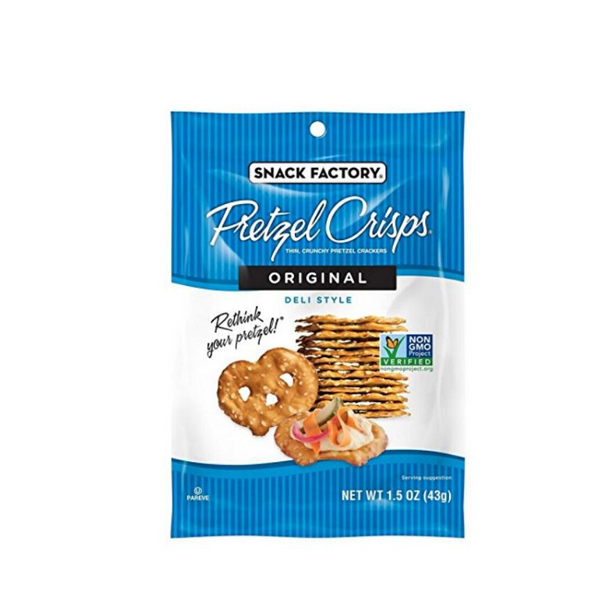 24 Bags Of Snack Factory Pretzel Crisps