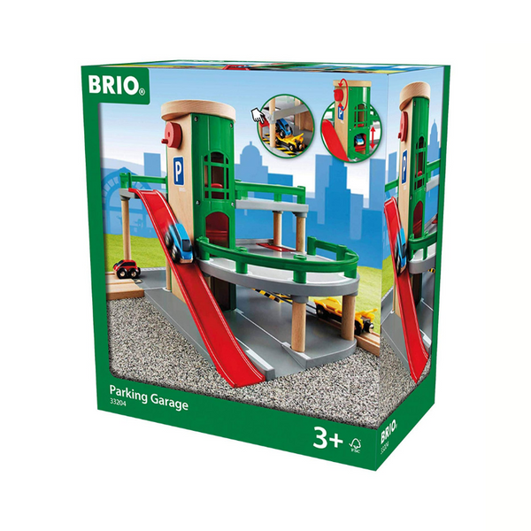 BRIO World - Garaje de aparcamiento | Accesorio ferroviario con coches de juguete.