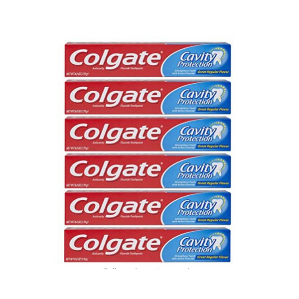 Paquete de 6 pastas dentales Colgate de protección contra la caries de 6 oz con fluoruro