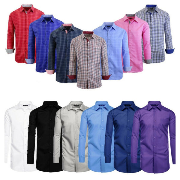 Camisas de vestir de hombre informales, clásicas y ajustadas.