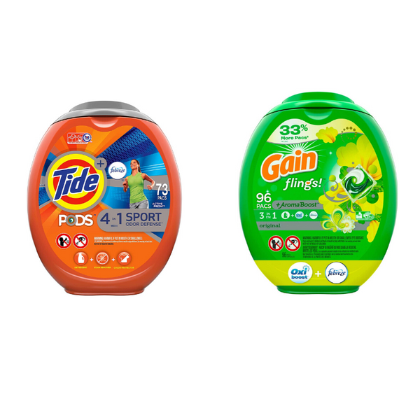 192 Tide PODS o paquetes líquidos de detergente para ropa Gain