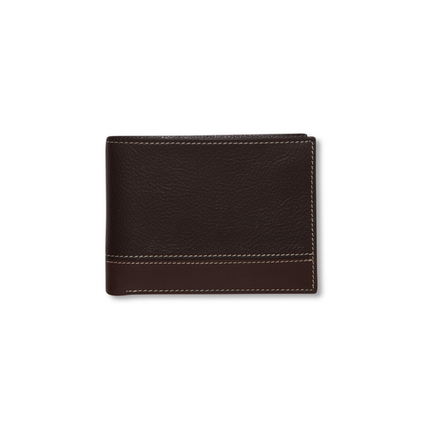 Perry Ellis Portfolio Cartera plegable de cuero premium para hombre