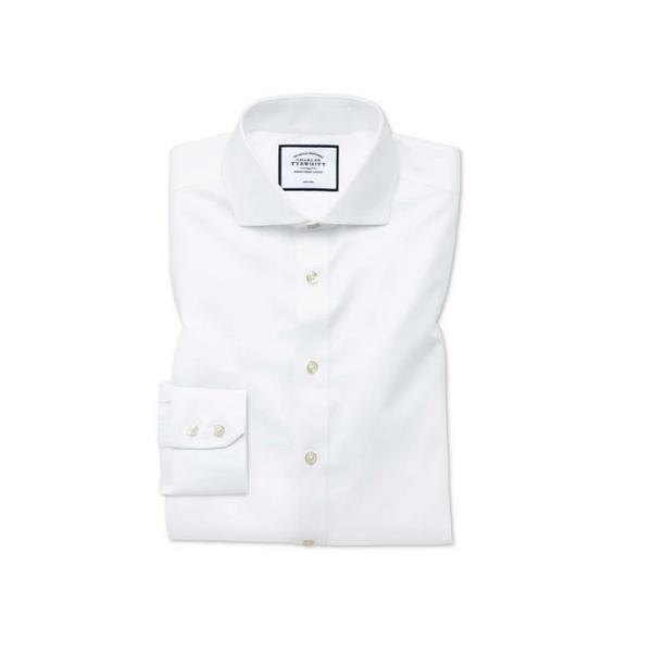 4 Charles Tyrwhitt White Non-Iron Dress Shirts On Sale