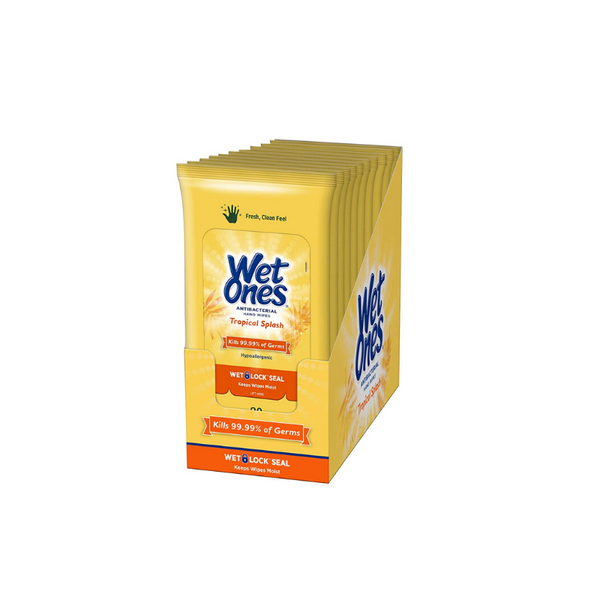 10 Packs Of Wet Ones Antibacterial Hand Wipes