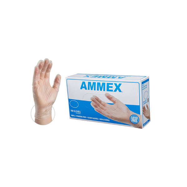 100 Medium Medical Clear Vinyl Gloves