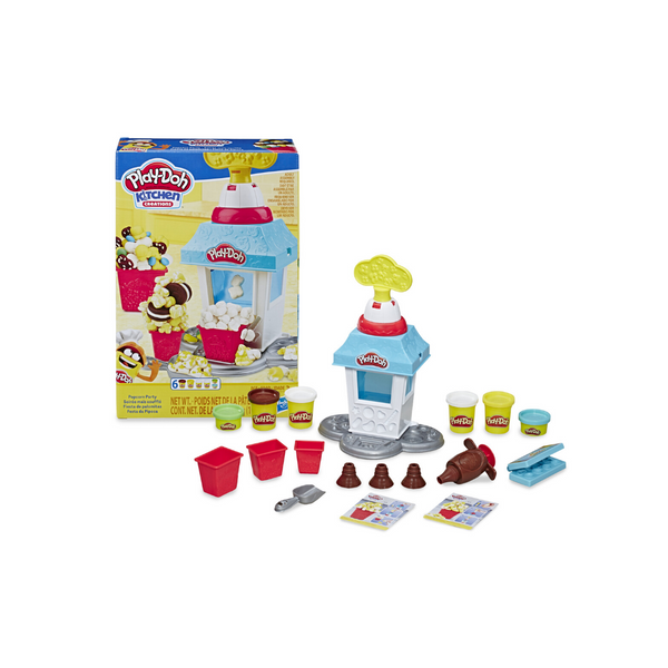 Play-Doh Kitchen Creations Popcorn Party Play Food Set, 6 Cans