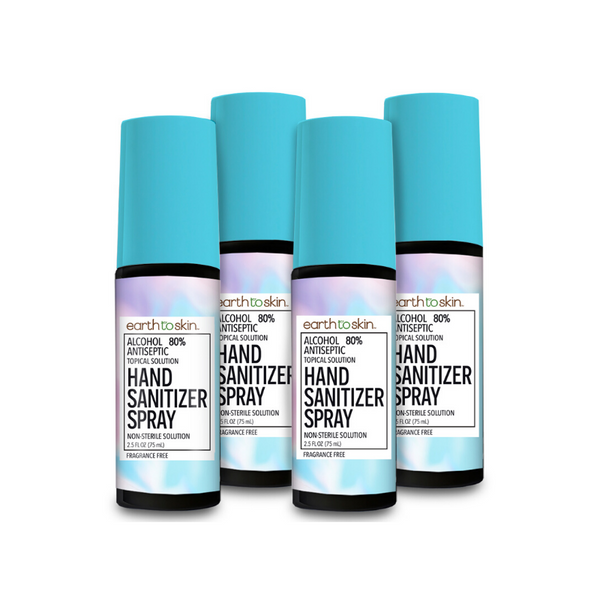 4 Bottles Of Earth to Skin Hand Sanitizer Spray