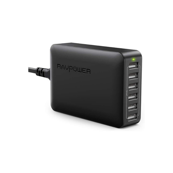 Estación de carga USB RAVPower de 60 W y 6 puertos