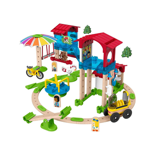 Fisher-Price Wonder Makers Slide And Ride Schoolyard 75+ Piece Building Play Set