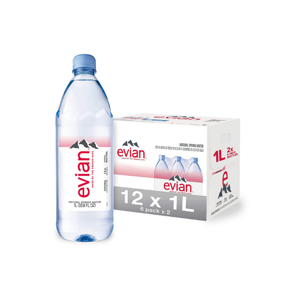 6 Bottles Of evian Natural Spring Water