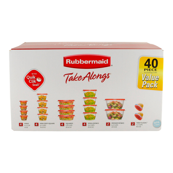 40 Rubbermaid TakeAlongs Food Storage Containers