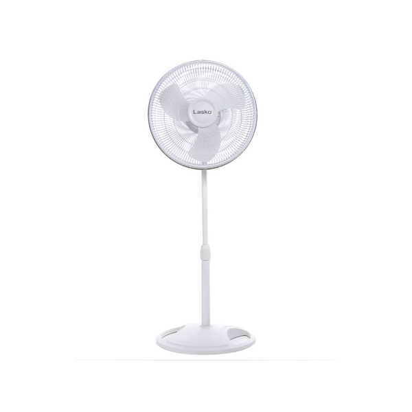 16" Lasko Oscillating 3-Speed Standing Fan (White)