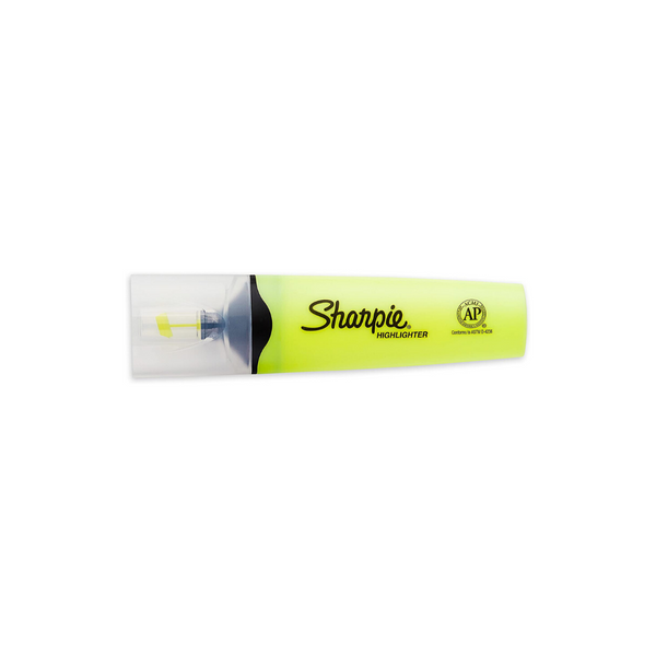 12 Pack Of Sharpie Clear View Yellow Chisel Tip Highlighters