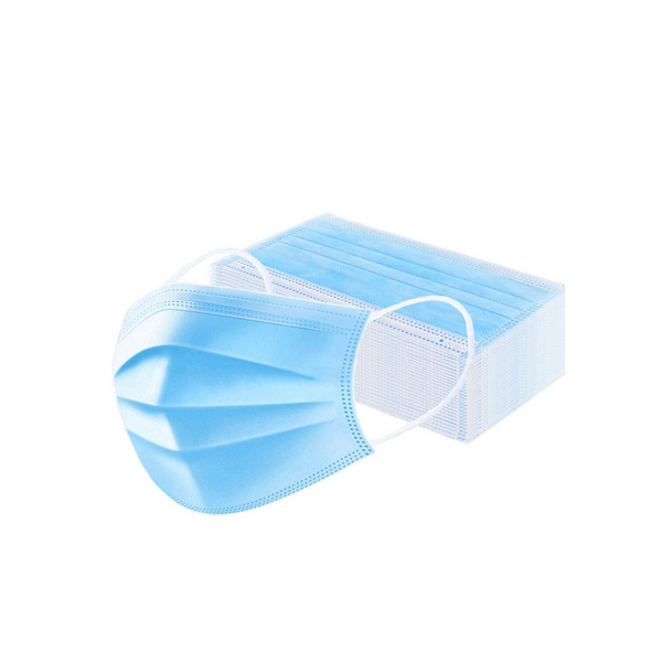 Disposable 3 Ply Cotton Fabric w/ Elastic Ear Loop Face Masks