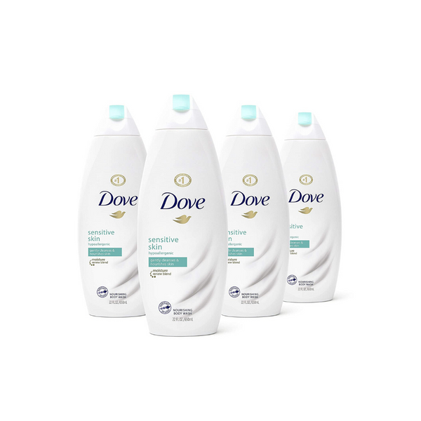 4 botellas de gel de baño Dove a la venta