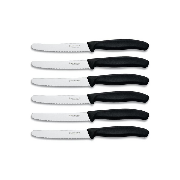 Juego de 6 cuchillos de carne dentados Victorinox Classic