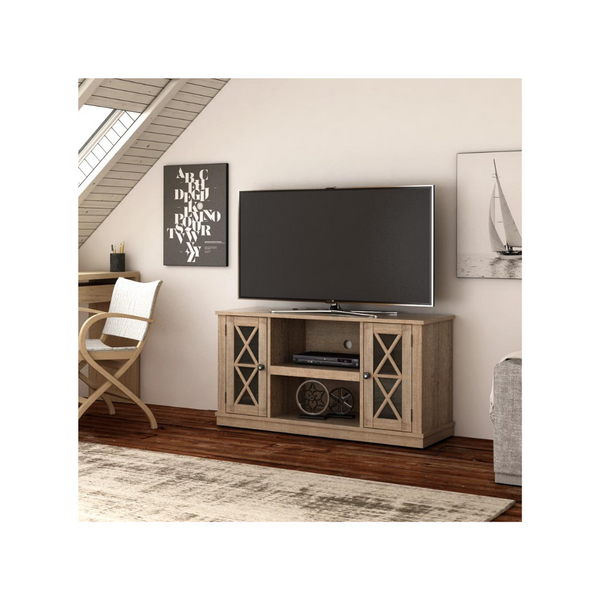 Twin Star Home Stanton Ridge Spanish Gray TV Stand for TVs up to 55" (Natural)