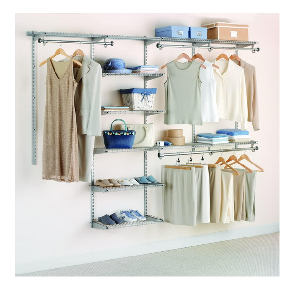 Rubbermaid Deluxe Custom Closet Organizer System Kit