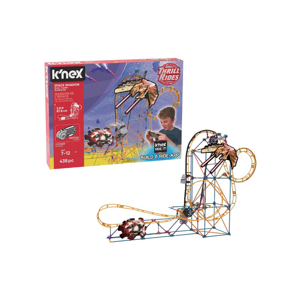 K’NEX Thrill Rides 438 Piece Space Invasion Roller Coaster Building Set