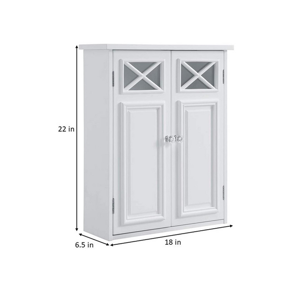 Elegant Home Fashions Dawson Wall Cabinet, White