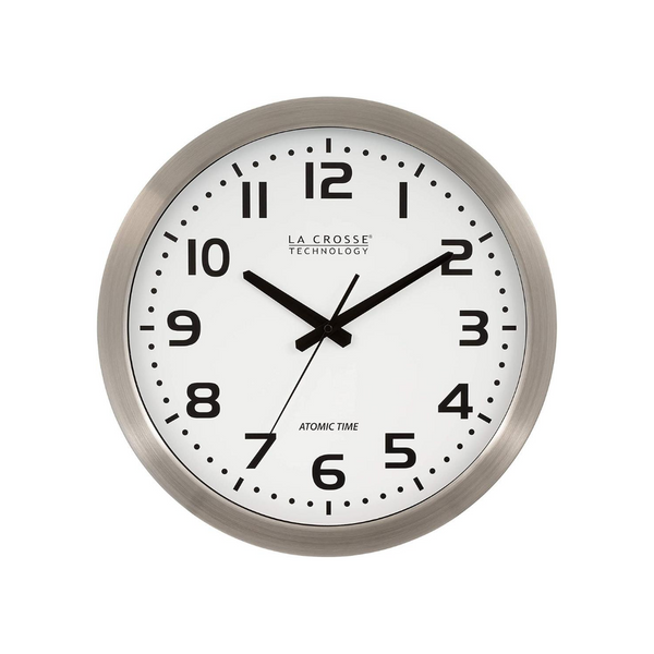 La Crosse Technology 16″ Stainless Steel Atomic Wall Clock