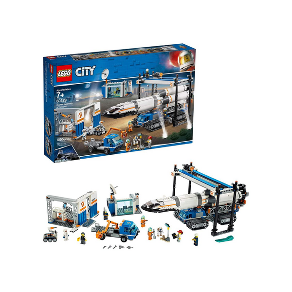 Lego City Rocket Ensamblaje y transporte Kit de construcción de 1055 piezas