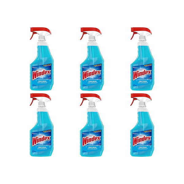 6 Bottles Of Windex Original Glass Cleaner Trigger