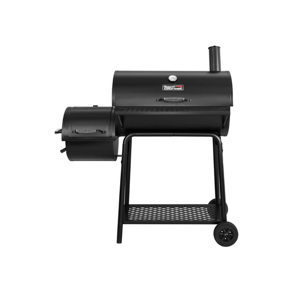 Parrilla de carbón Royal Gourmet con ahumador compensado, negro