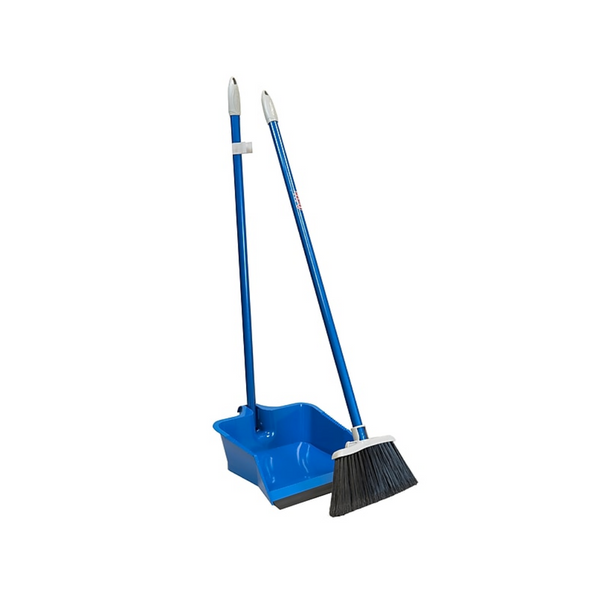 Quickie Flip-Lock Dust Pan & Lobby Broom