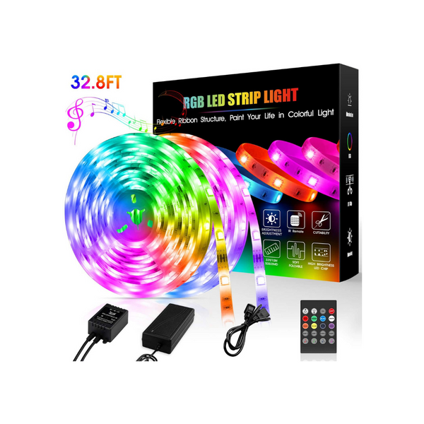 Tiras de luces LED flexibles de 32,8 pies