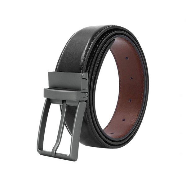 Men's Genuine Leather Reversible Dress Belt