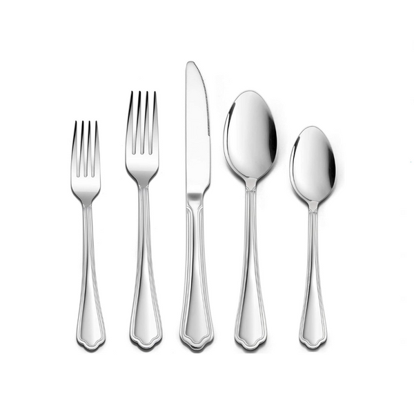 60 Pieces Silverware Set with Scalloped Edges