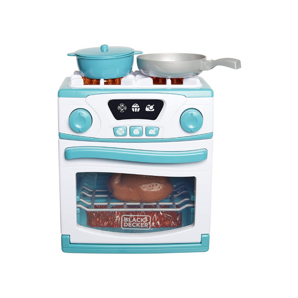 Black +Decker Junior Oven And Stove Pretend Kitchen Appliance