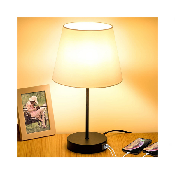 Touch Control Table Lamp with 2 USB Charging Ports