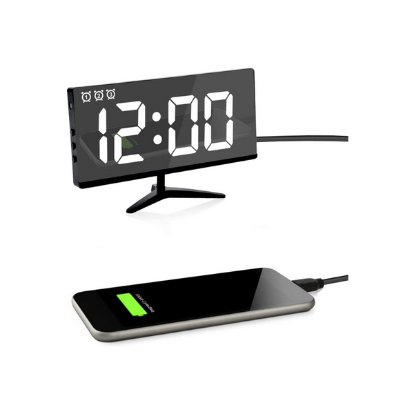 Digital Alarm Clock With USB Charger