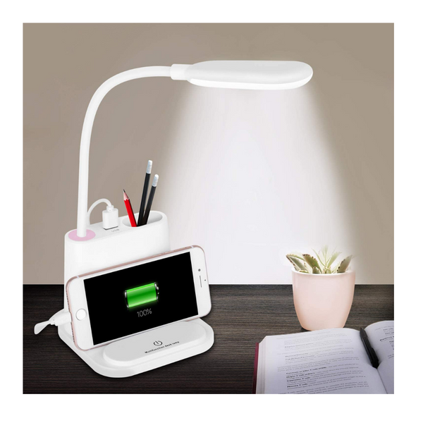 Dimming LED Desk Lamp With USB Charging Port