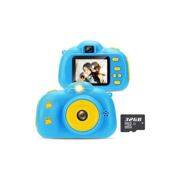 Cámara de vídeo digital para niños con tarjeta de memoria de 32 GB (2 colores)