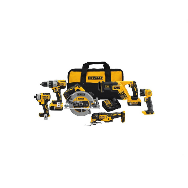 DEWALT 20V MAX XR Brushless Premium 6-Tool Combo Kit