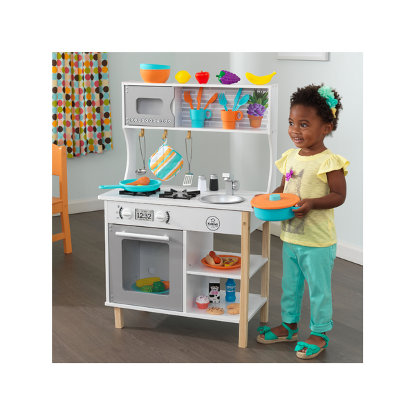 KidKraft All Time Play Kitchen with 38 Piece Accessory Play Set