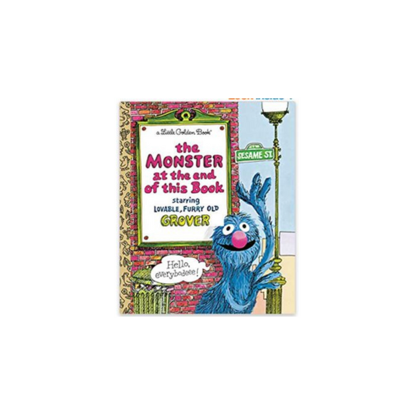 Grover el monstruo de Barrio Sésamo al final de este libro