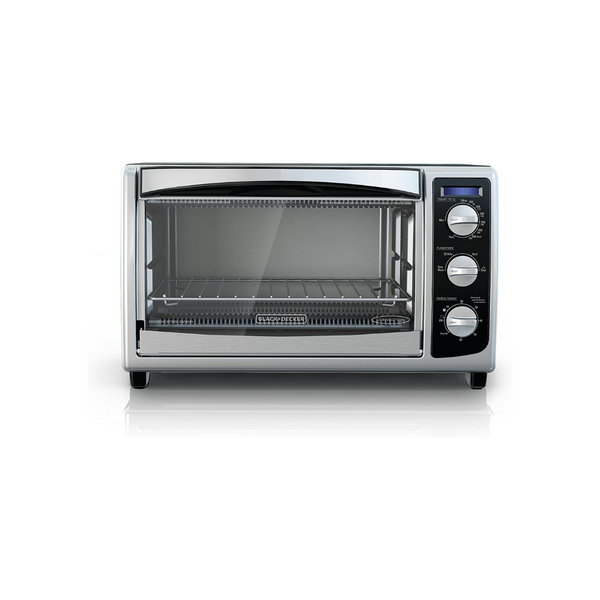 Horno tostador de encimera de convección de 6 rebanadas Black + Decker