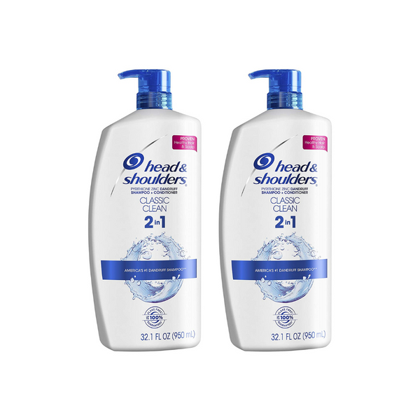 2 botellas grandes de champú y acondicionador Head and Shoulders